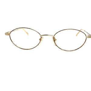 Cottet France Demi Amber Metal Full Rim Eyeglasses Frame H18839